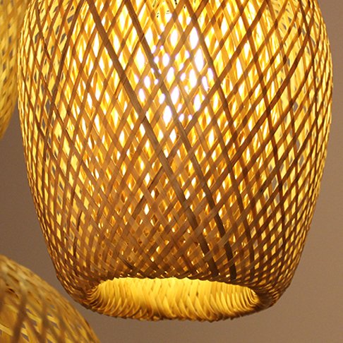 Rattan Cocoon Pendant Light
