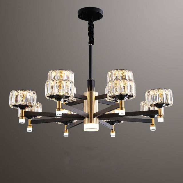Georg Chandelier - Circular - 8 & 4 Lights - 36.2" x 16.5" - 92cm x 42cm - 140W / Color Adjustable (With Remote) - Level Decor