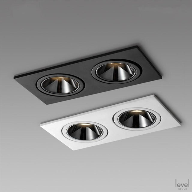 Single/Double Head LED Recessed Ceiling Spotlight - Level Decor
