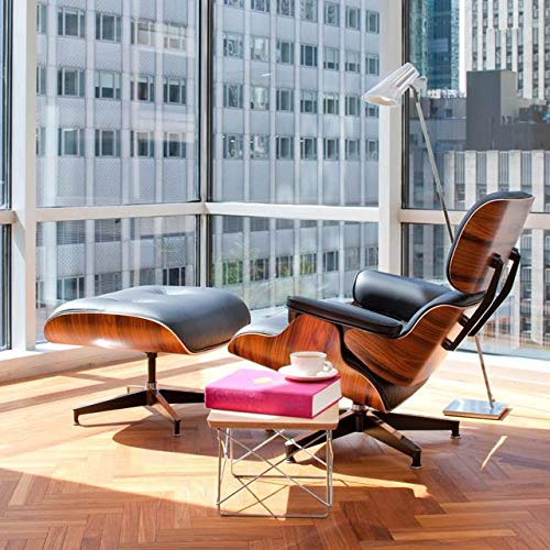 Ottoman Mid-Century Lounge Chair - Black Sandal Wood / United States - Level Decor