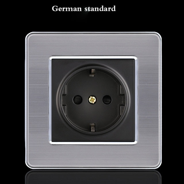 LED Stainless Steel 1-4 G, 1 & 2 Way Switch - GR socket - Level Decor