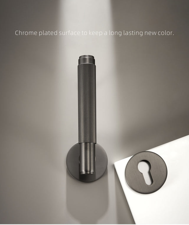 Modern Brass Door Lock Set - Level Decor