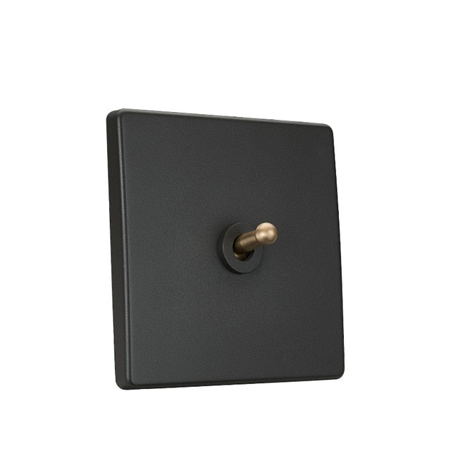 Dark Grey Retro 1-4 G, 2 Way Toggle Switch - 1 Gang - Level Decor