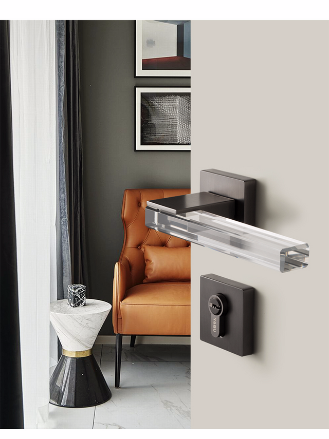 Crystal texture Door Handle - Level Decor