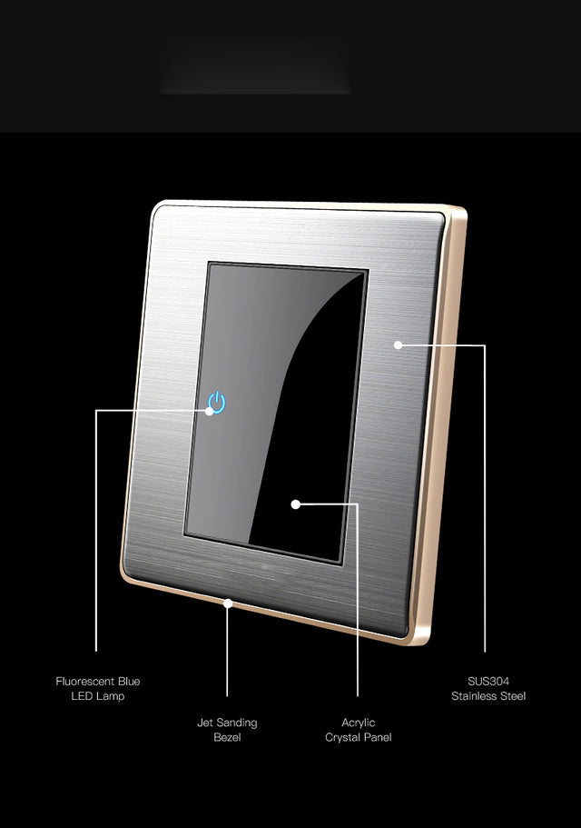 LED Stainless Steel 1-4 G, 1 & 2 Way Switch - Level Decor