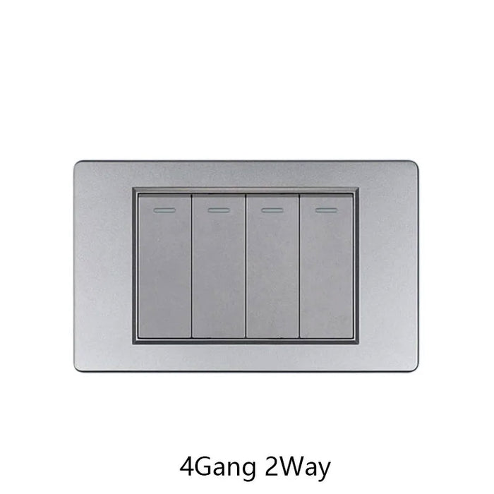 Yuki Universal Series LED Rocker Switch - 1-4 Gang, 2 Way, PC Panel