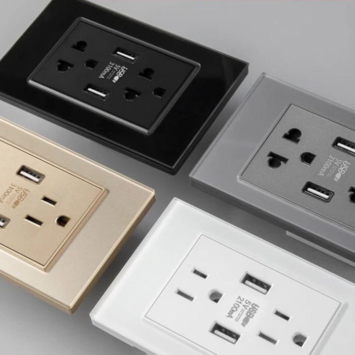 Ayako Smart Dual USB Wall Socket - Type-C Fast Charging