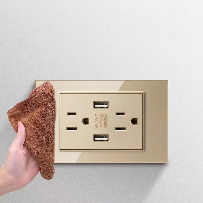 Ayako Smart Dual USB Wall Socket - Type-C Fast Charging