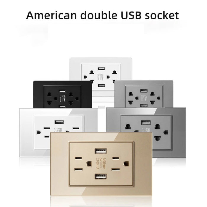 Ayako Smart Dual USB Wall Socket - Type-C Fast Charging