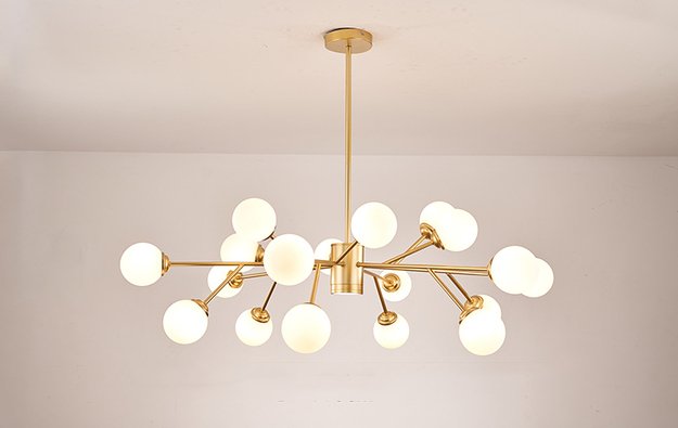 Hannelore Chandelier - E - Gold - 18 Heads - 43.3" x 19.6" / 110cm x 50cm - Level Decor