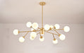 Hannelore Chandelier - D - Gold - 15 Heads - 43.3" x 19.6" / 110cm x 50cm - Level Decor