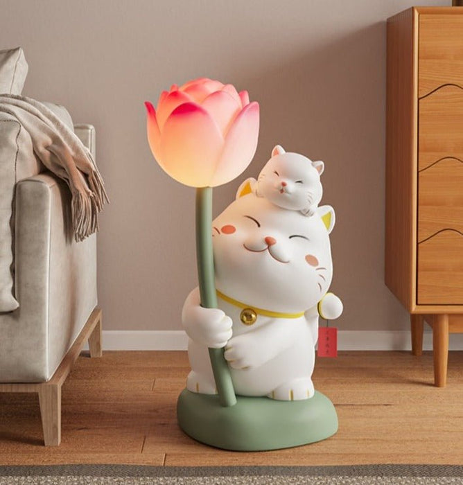 Leo Illuminated Art Figurine - C - 44cm x 42cm x 85cm / 17.5" x 16.7" x 33.3" - Level Decor