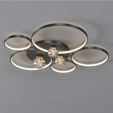 Sigrid Ceiling Light - E - Black - 39.4" x 35.4" / 100cm x 90cm - 115W / Color Adjustable - No Remote - Level Decor