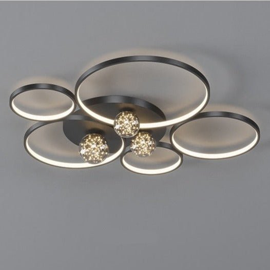 Sigrid Ceiling Light - E - Black - 39.4" x 35.4" / 100cm x 90cm - 115W / Color Adjustable - No Remote - Level Decor