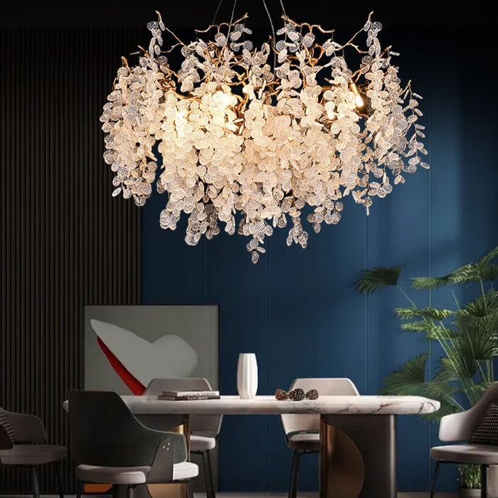 Anastasia Chandelier - Round - 24" x 24" x 20" / 60cm x 60cm x 50cm / Warm White - Level Decor