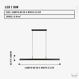 Orust Minimalist Nordic Chandelier - long 80cmTwo-color - Level Decor