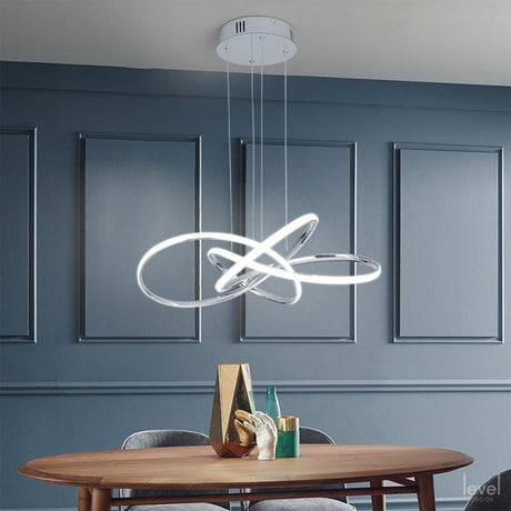 Glam Modern Chandelier Light - Chrome Plated / Diameter 60 cm / Dimmable RC - Level Decor