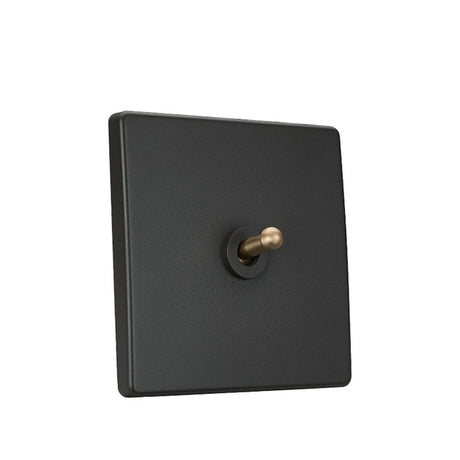 Dark Grey Retro 1-4 G, 2 Way Toggle Switch - 1 Gang - Level Decor